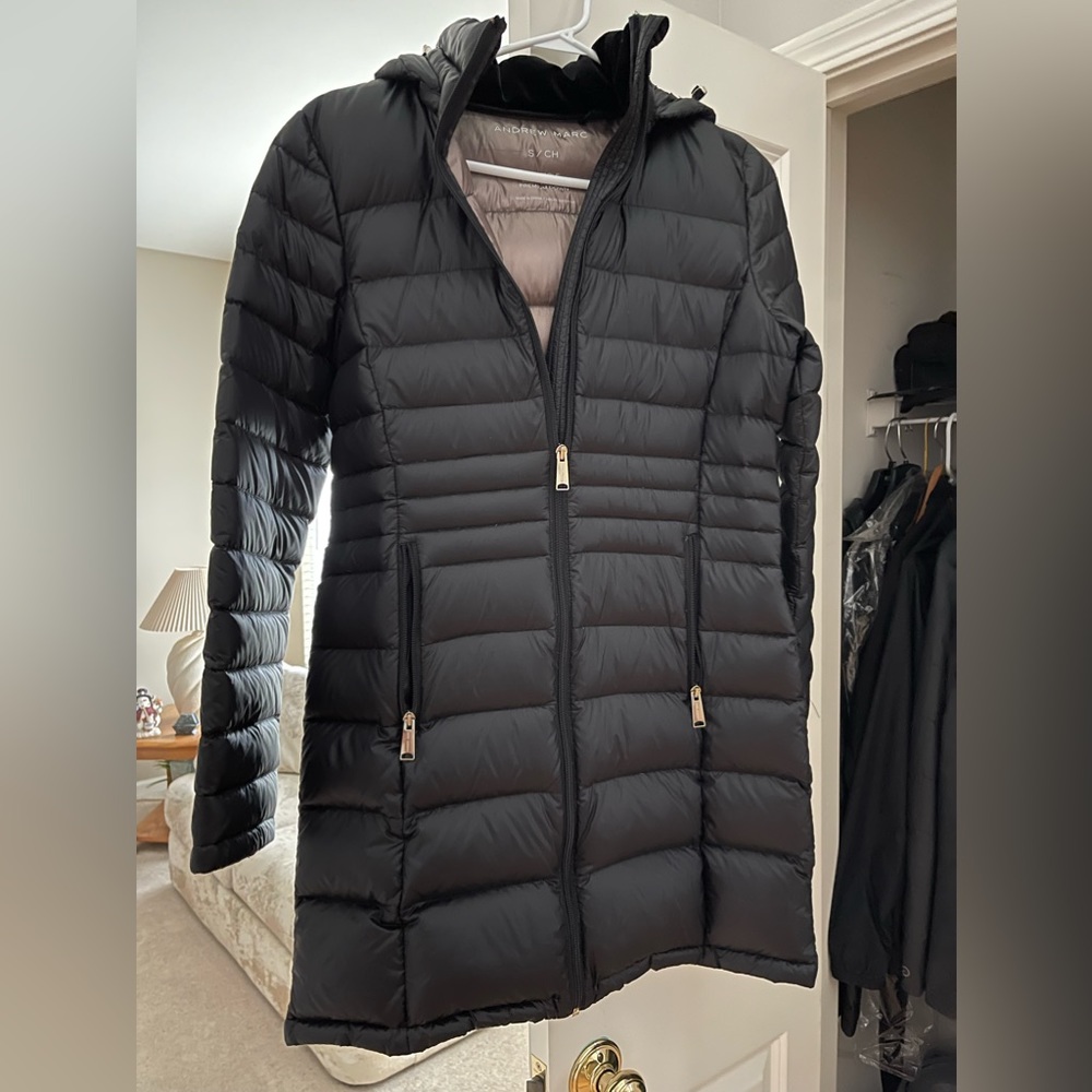 Andrew Marc Packable Light Weight Premium  Down Parka